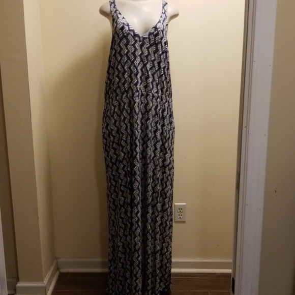 Lucky Brand Dresses & Skirts - Lucky Brand Navy/White/Gray Chevron Dress-3X